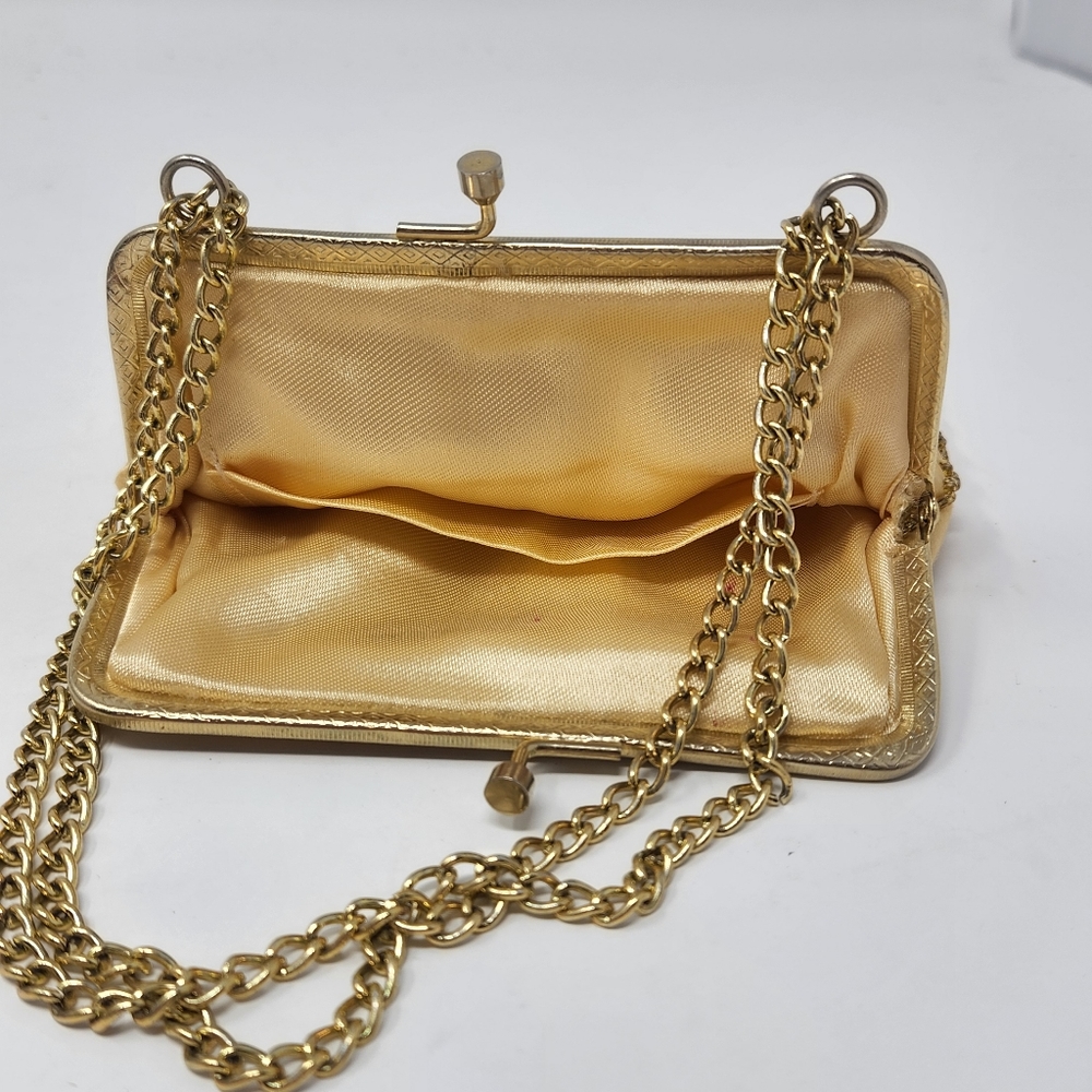Vintage Walborg Floral Beaded Purse Handbag 1950's - Picture 7 of 12